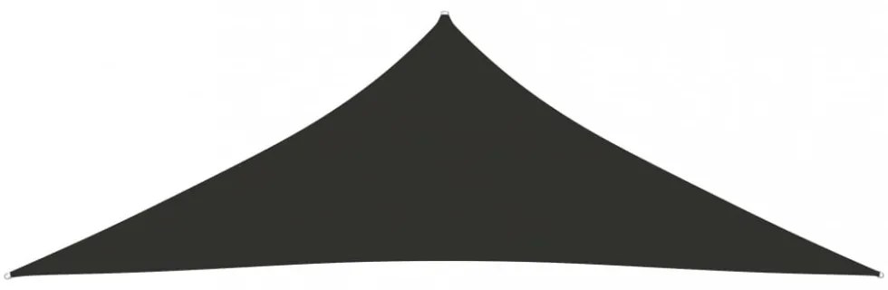 antracitszürke háromszögű oxford-szövet napvitorla 3,5x3,5x4,9m