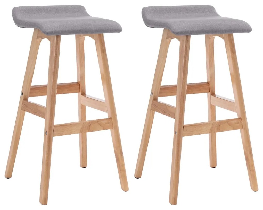 2 db világosszürke szövet bárszék