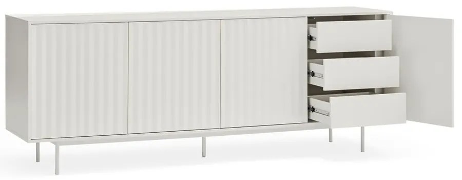 Fehér alacsony komód 211x80 cm Sierra – Teulat