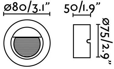 FARO 70403 - LED Kültéri fali lámpa MINI RACING LED/1,2W/230V IP44