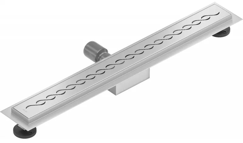 Mexen Lapos rozsdamentes acél zuhanyfolyó 70 cm minta M18, 1023070-15
