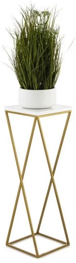 HowHomely LOFT virágtartó állvány 70x24 cm arany/fehér DD0327