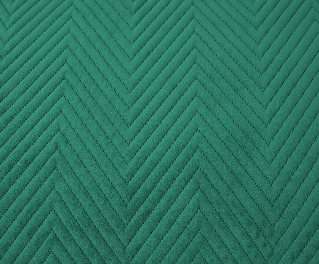 ARROW VELVET zöld bársony ágytakaró Méret: 200 x 220 cm