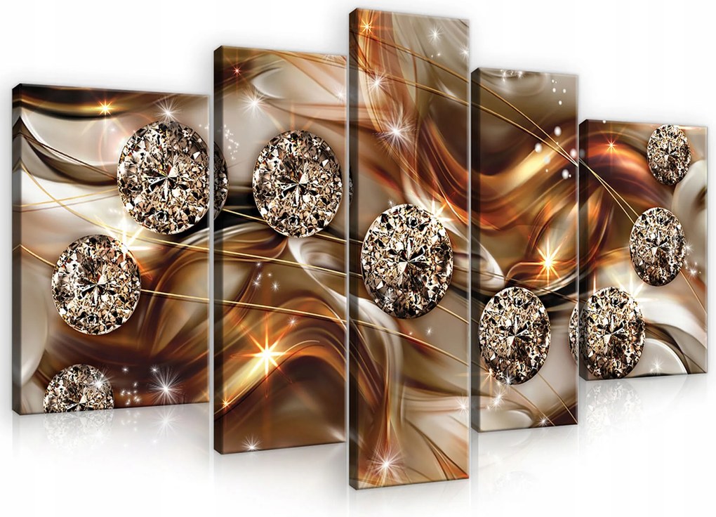 Diamond Festmény 5 Részes Nagy Vászon Kép Falra Nappaliba Hálószobába 170x100 CM