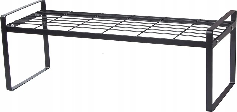 Konyhai polc behelyezhető szekrény összecsukható fém Fekete Loft rendszerező