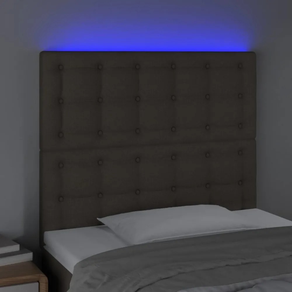 tópszínű szövet LED-es fejtámla 100x5x118/128 cm