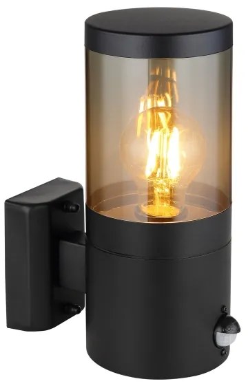 Globo 32014BSS-Kültéri fali lámpa érzékelővel XELOO 1xE27/60W/230V IP44