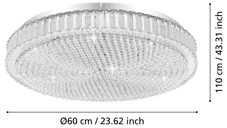 Függeszték Fekete ARGALLO EGLO 39761