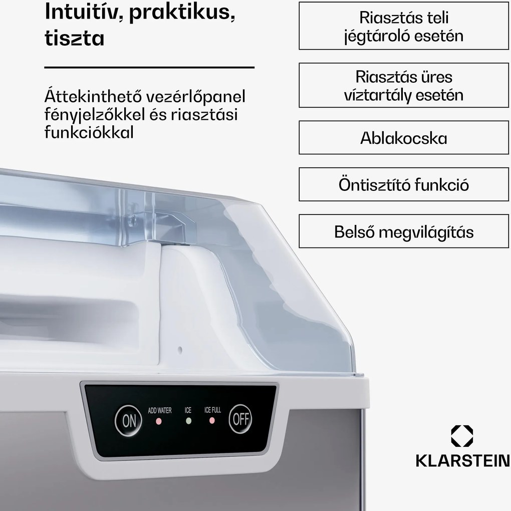 Klarstein Jégkocka készítő gép, Wallberg Nugget Ice Maker