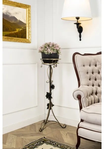 Virágállvány 95x38 cm arany