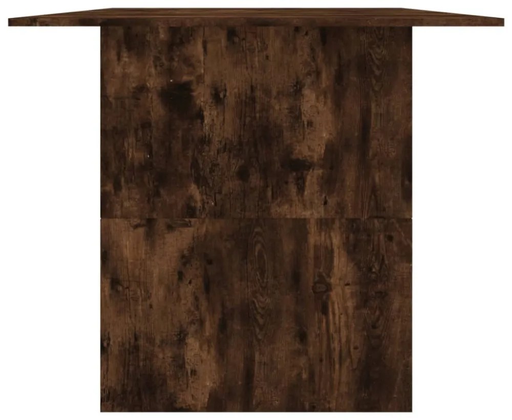 füstös tölgy színű szerelt fa étkezőasztal 180 x 90 x 76 cm