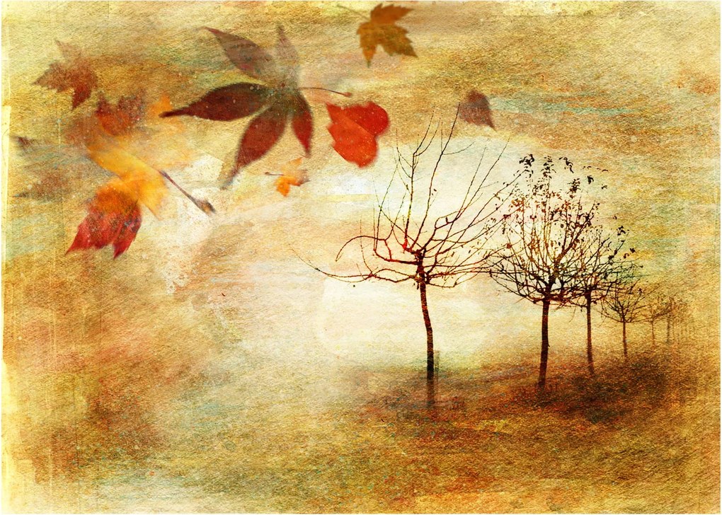 Kép - őszi hangulat (üvegen) (70x50 cm)