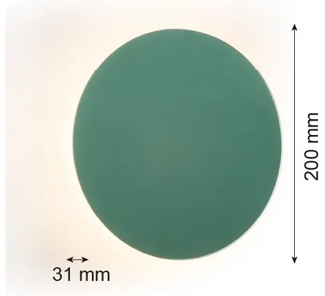 Argon 8324 - LED Fali lámpa OREGON PLUS LED/4,5W/230V 3000K 20 cm zöld