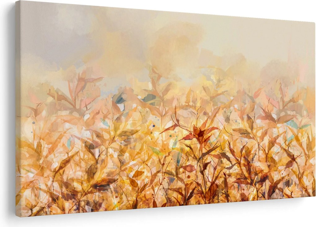 Kép - levelek az ősz színében, olajfestmény (90x60 cm)