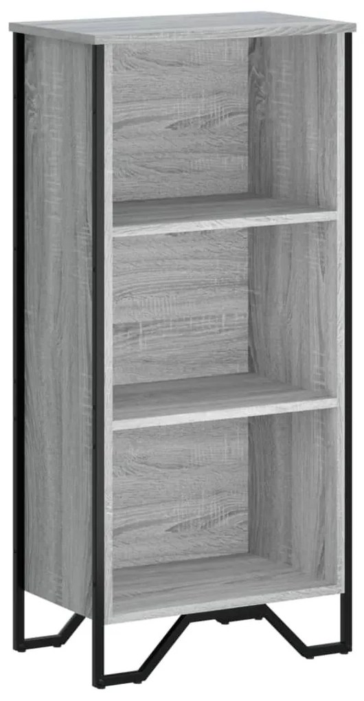 szürke sonoma színű szerelt fa könyvespolc 50 x 31 x 106 cm