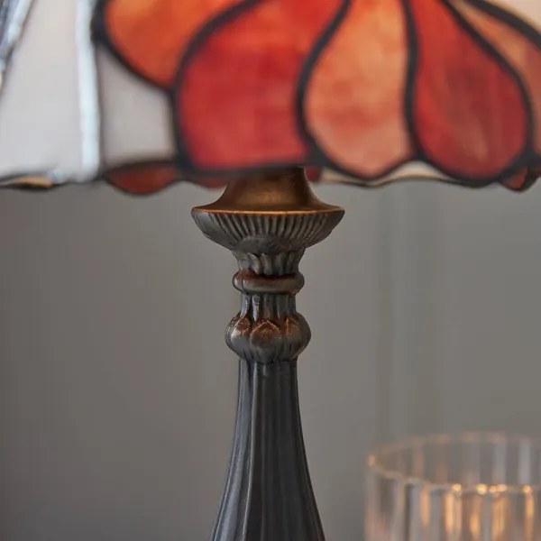 Endon 63963 - Tiffany BOTANICA asztali lámpa, 1x E14/40W/230V, átm. 16 cm