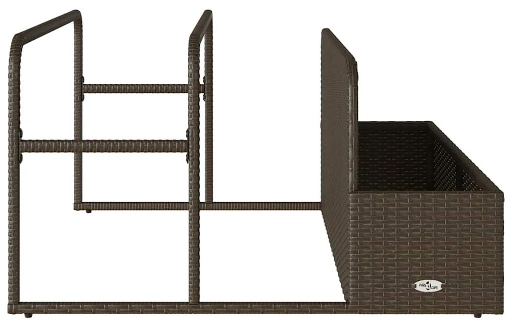 barna polyrattan medence melletti úszótároló 110x100x57 cm