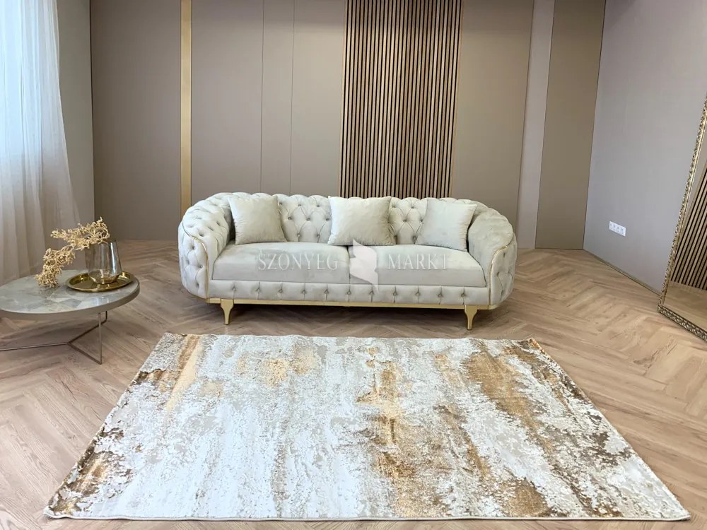 Sunset márvány mintás szőnyeg 8385 (Gold) 60x220