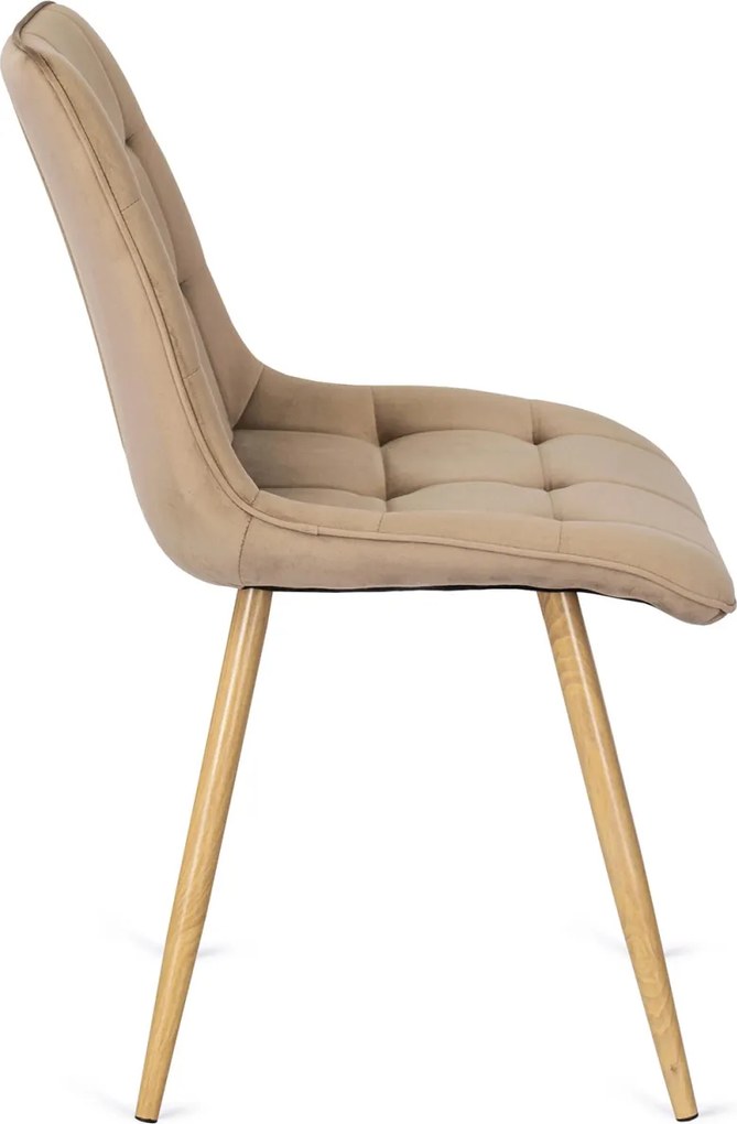Szék bézs színben, bársony kárpittal RODRI