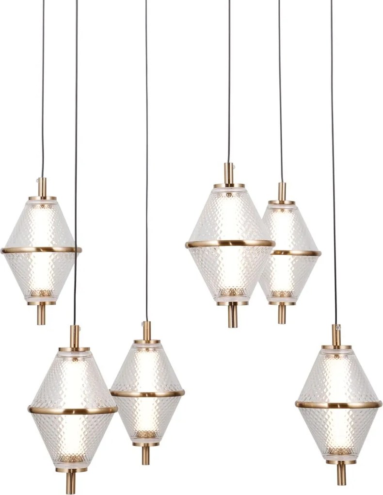 Italux modern függeszték fuente átlátszó arany itxpnd-34395-6-hbr