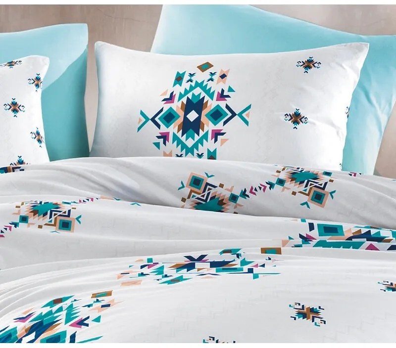 BedTex Pamut ágynemét Hippi türkiz, 140 x 200 cm,70 x 90 cm, 140 x 200 cm, 70 x 90 cm