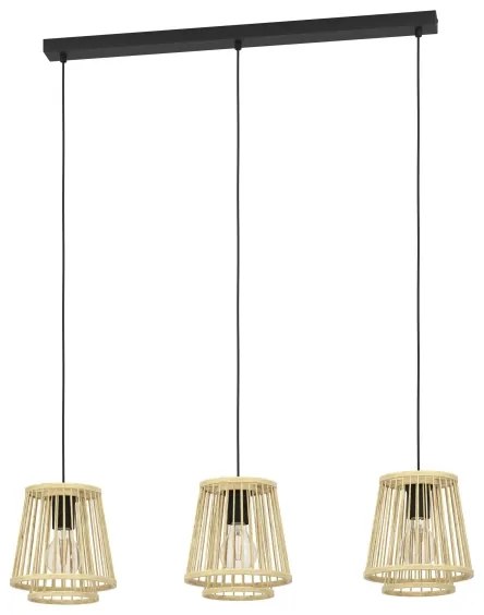 Eglo 43853 - Csillár zsinóron HYKEHAM 3xE27/40W/230V