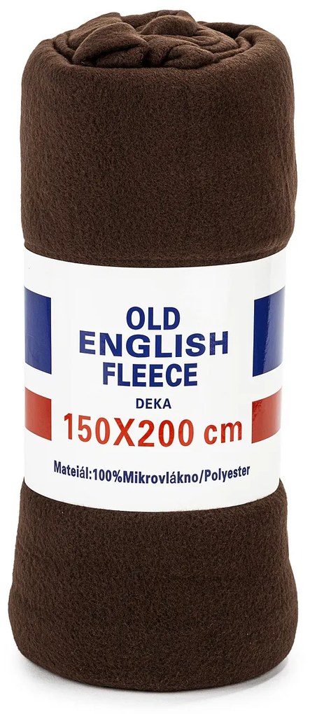 UNI polár takaró, sötétbarna, 150 x 200 cm