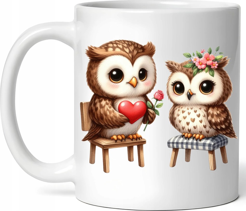 Látványos Bagoly Bögre Szerelmes Baglyok Kerámia Doboz 330ml