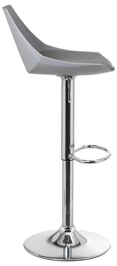 Szürke bőr utánzat állítható magasságú bárszék szett 2 db-os (ülésmagasság 56,5 cm) – Casa Selección