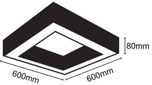 LED Mennyezeti lámpa LED/40W/230V 4000K 60x60 cm