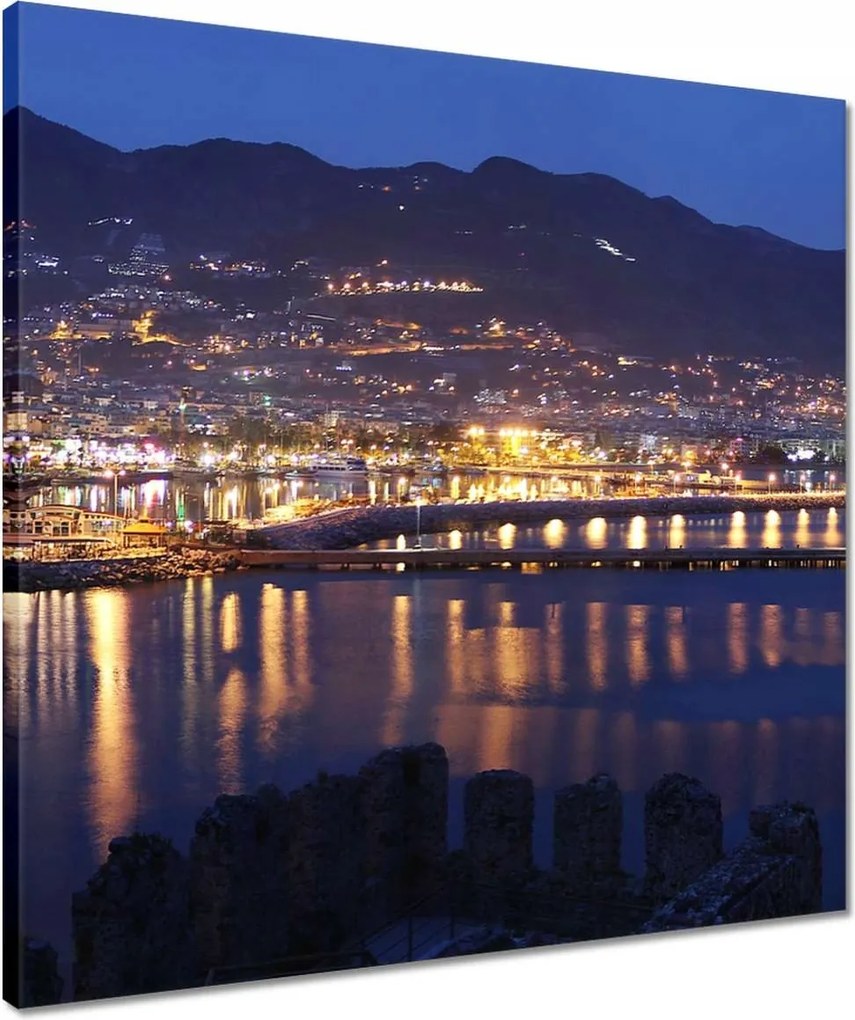Vászonkép 50x50 Antalya éjszaka Kirándulás
