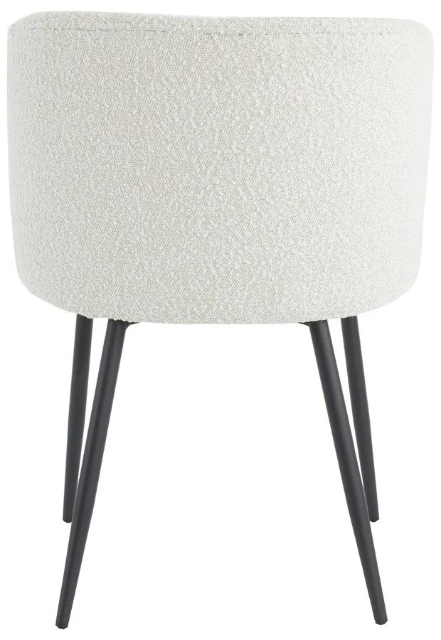 Fehér kárpitozott étkezőfotel Elyna – Light &amp; Living