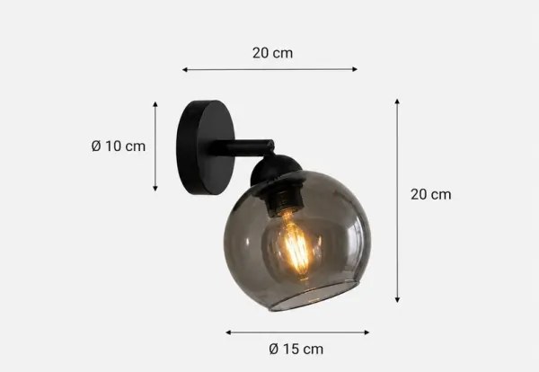 Fali spotlámpa UNO 1xE27/60W/230V fekete