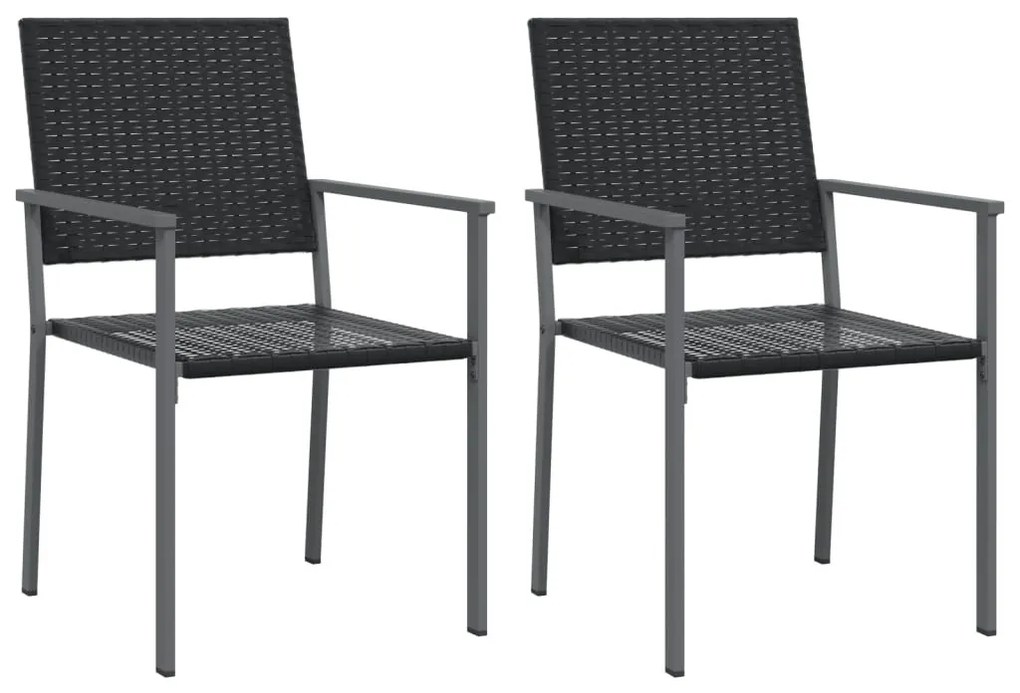 3 részes polyrattan és acél kerti étkezőgarnitúra