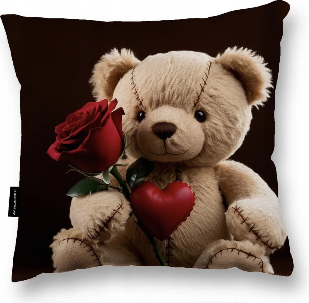 Valentin Napi Párna maci 40x40 ideális Ajándék alváshoz nagy szerelem