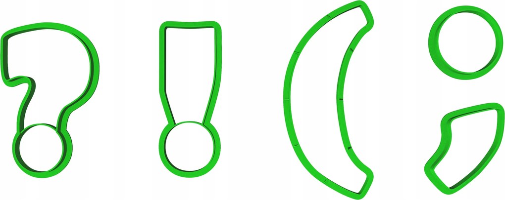 Mézeskalács keksz lyukasztók Oktatási írásjelek Készlet