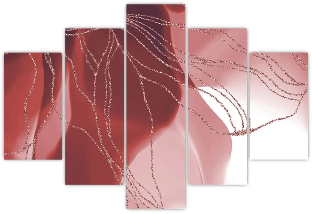 Kép - Piros absztrakt virág N⁰1 (150x105 cm)