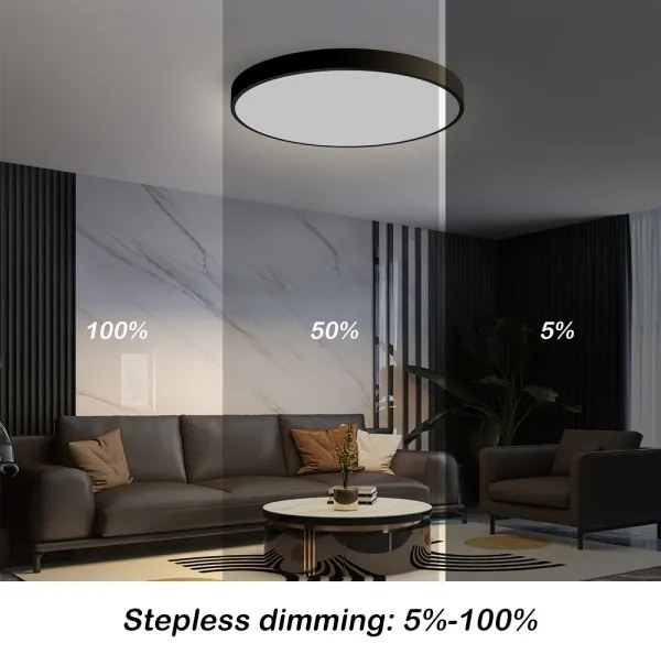 Immax NEO 07249L-LED Dimmelhető lámpa SEMPLICI 48W/230V Wi-Fi Tuya black+ + távirányító