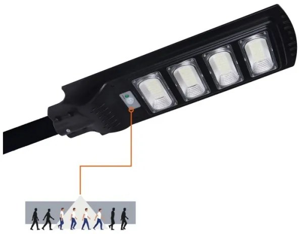 Napelemes LED utcai lámpa URBI LED/11W/3,2V 6500K érzékelővel + távirányító, IP54