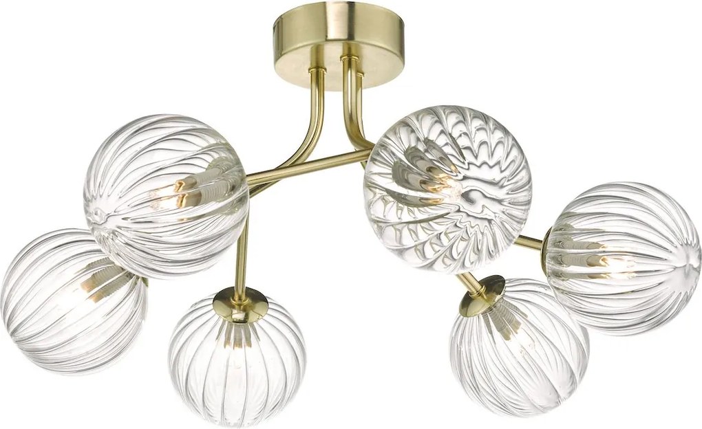 Dar lighting glamour modern mennyezeti lámpa yiska átlátszó arany daryis6435