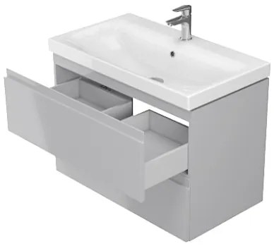 Cersanit Moduo Slim, mosdószekrény 80 cm, fényes szürke, S929-001