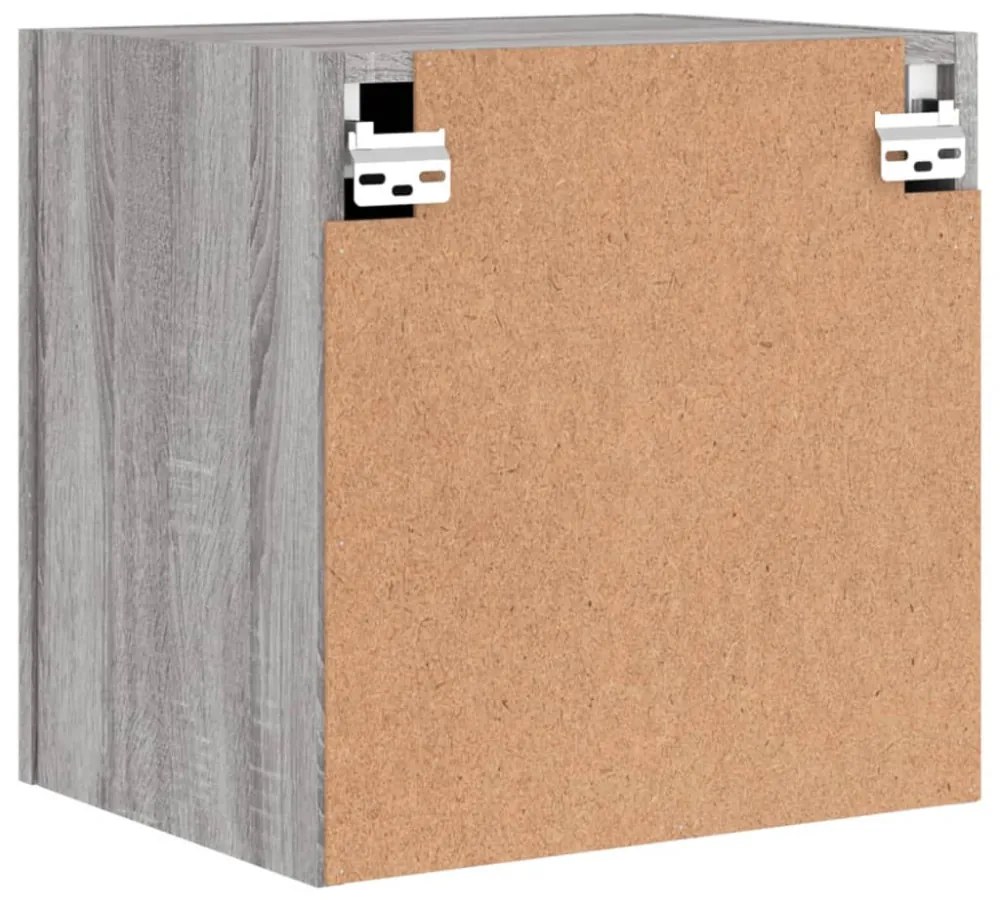 2 db szürke sonoma szerelt fa fali TV-szekrény 40,5x30x40 cm