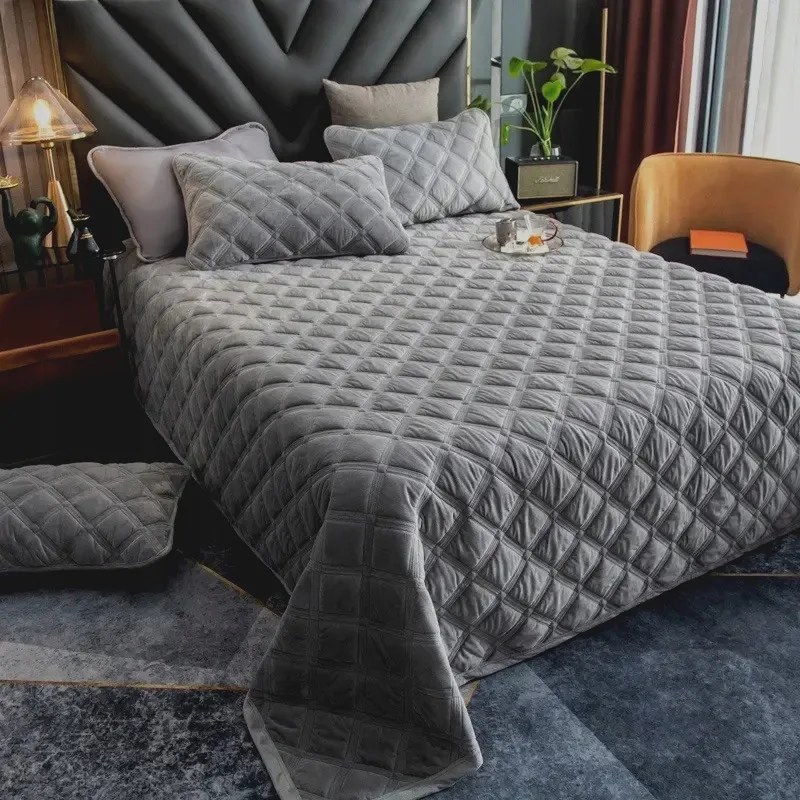 Steppelt ágytakaró 220x240 Vastag Modern Huzat Sötétszürke