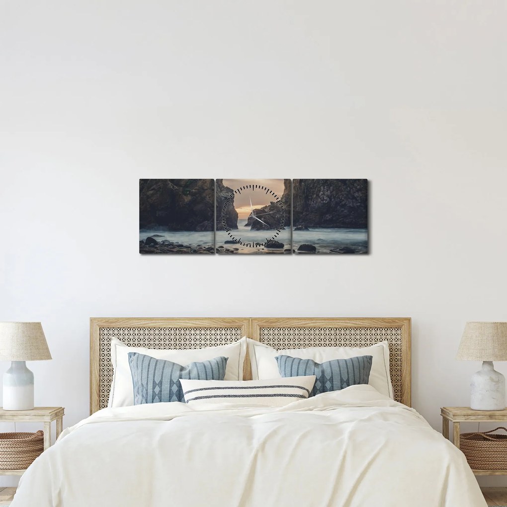 Kép - Szürkületkor (órával) (90x30 cm)