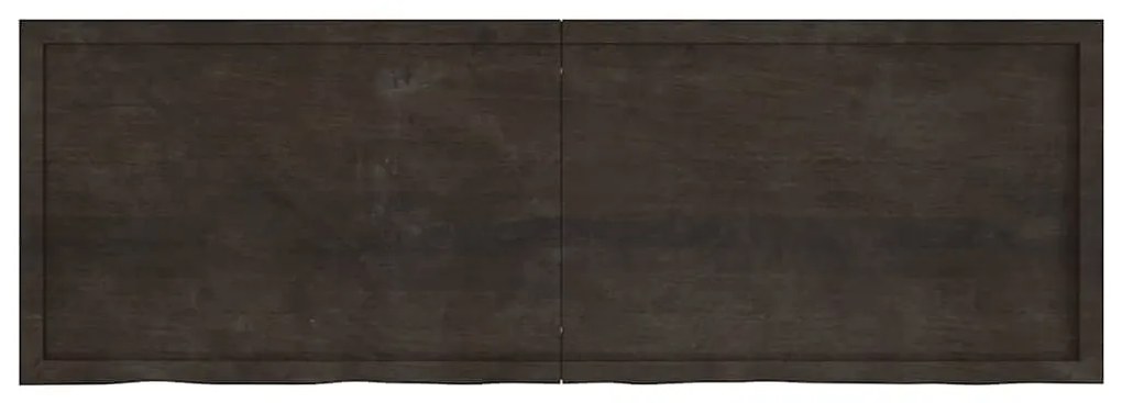 sötétbarna kezelt tömör tölgyfa asztallap 180x60x(2-4) cm