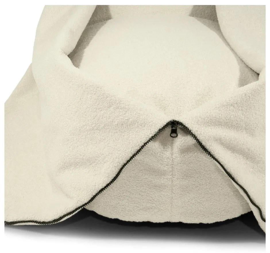 Világosszürke buklé gyerek babzsákfotel Cocoon 100 – SLOWDOWN