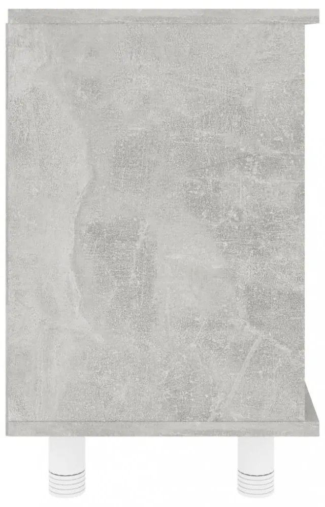 betonszürke szerelt fa fürdőszobaszekrény 60 x 32 x 53,5 cm