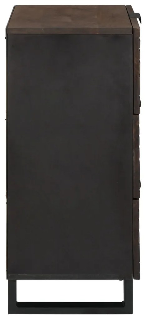Oldalszekrény - 40x33.5x75 cm Tömör Mangófa