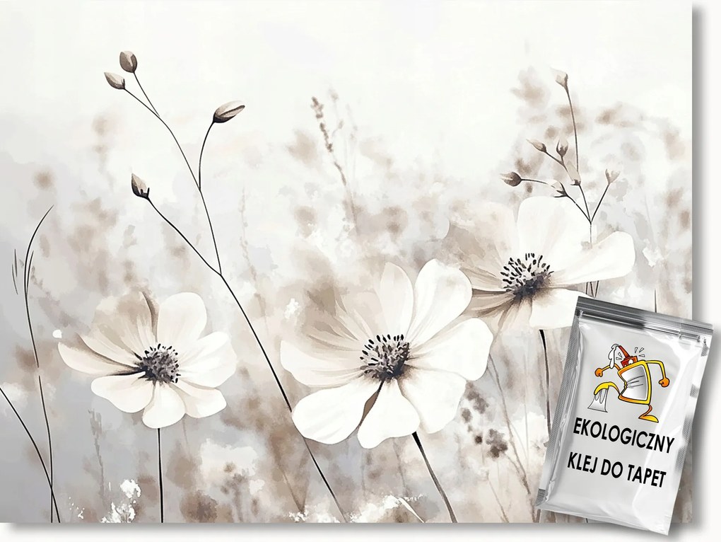 Fotótapéta Flizelina Természet Növény Kert Virágok Szépia Boho 104x70,5 ragasztó