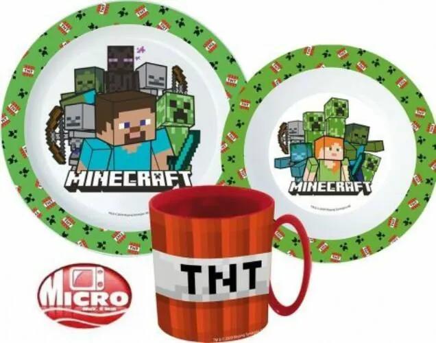 Minecraft TNT műanyag étkészlet